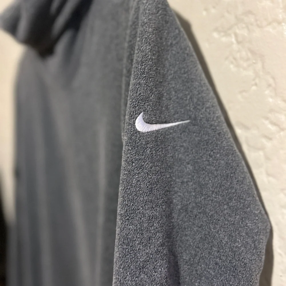 Nike Therma‎ Dri-Fit Tunic Cozy Gray Cowl Neck Sweater pocket fleece size Small